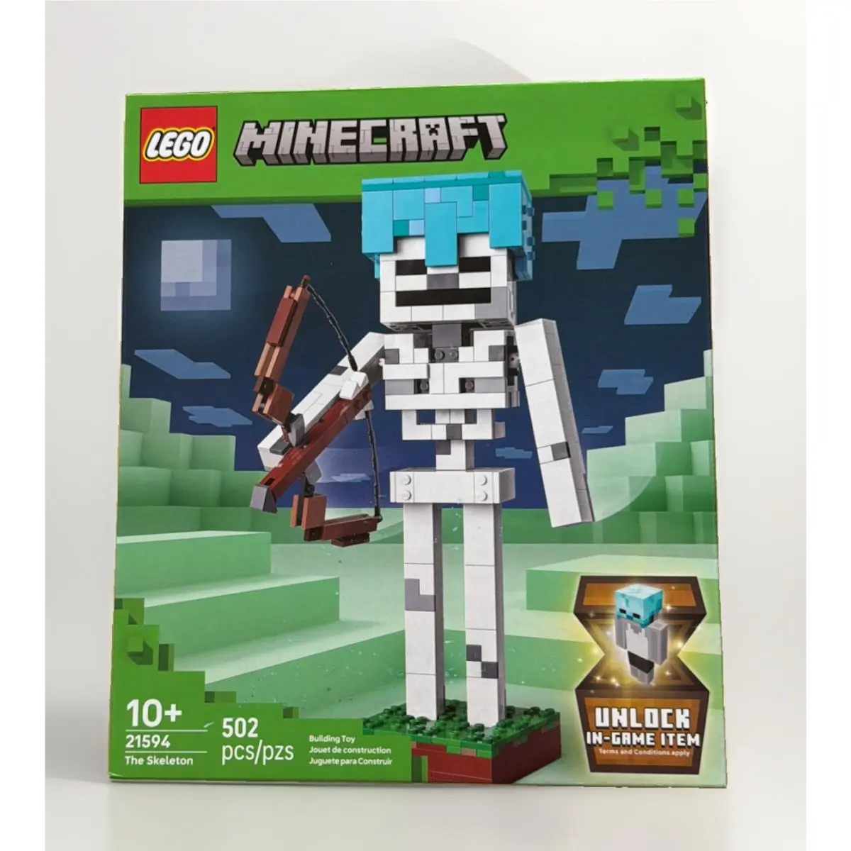 Lego Minecraft Brickheadz The Skeleton 21594 502pcs 10+ Unlock In-game Item