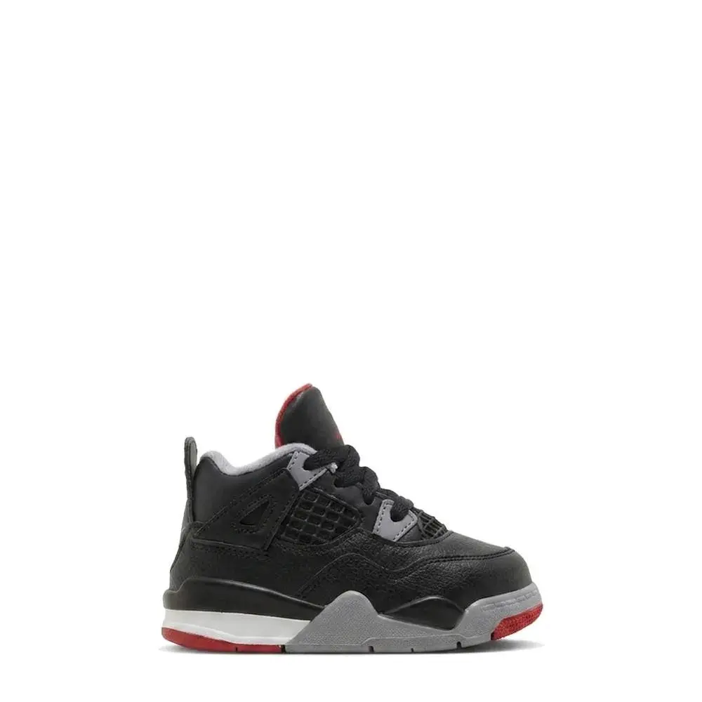 Nike Air Jordan 4 (td) Black Fire Red Grey Air Jordan 4 TD Black Fire Red Grey Sneakers BQ7670-006