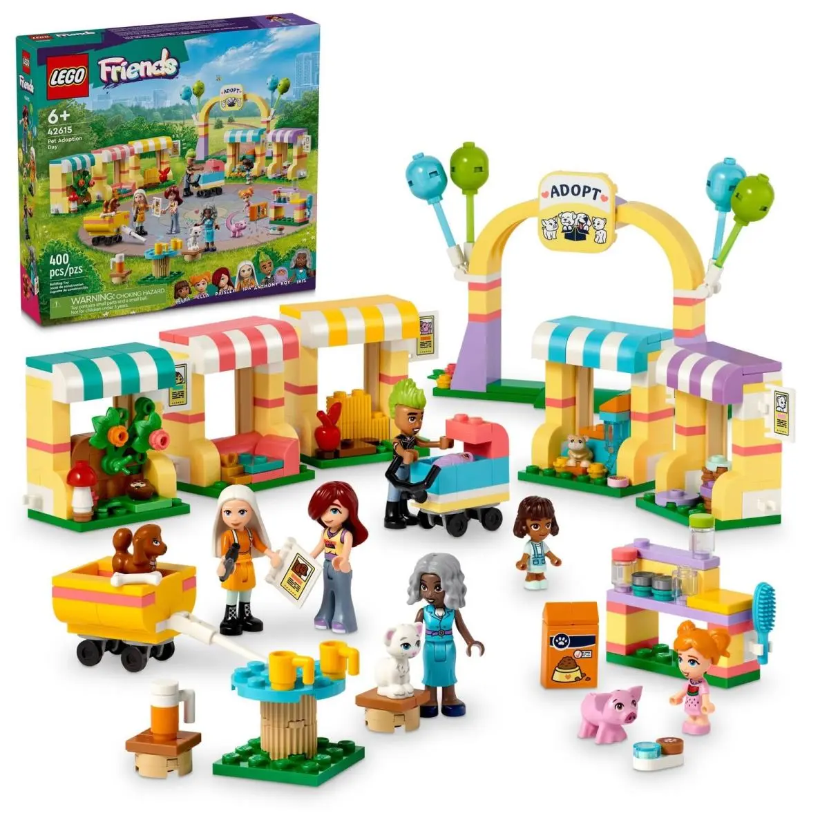 Lego Friends Pet Adoption Day Toy Animal Set Pretend Play Gift Multicolor