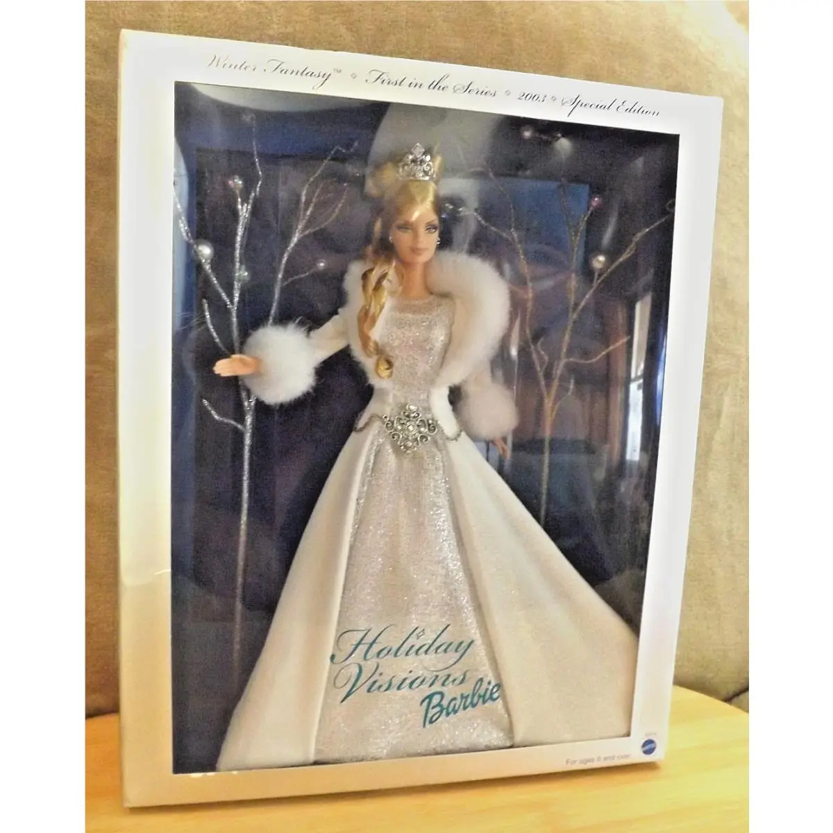 Mattel 2003 Holiday Visions Barbie Doll Blonde Hair 1ST IN Series
