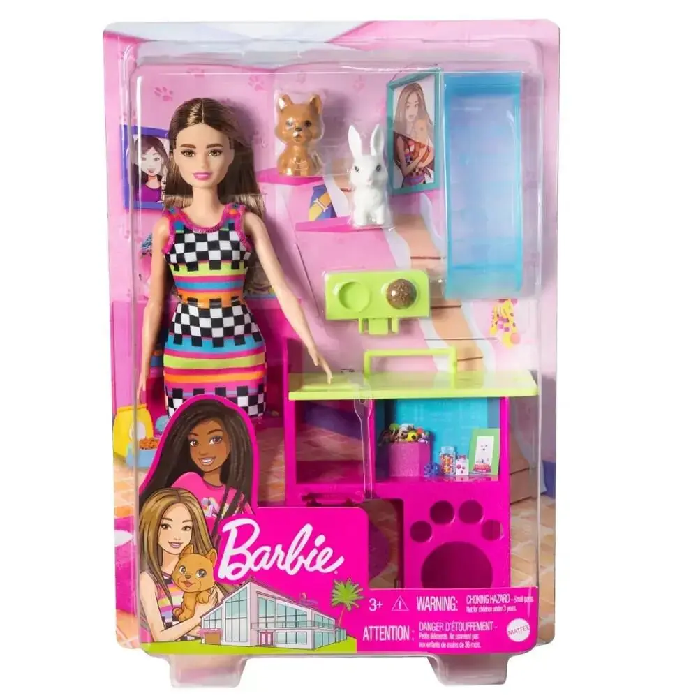 Barbie Playset with Doll Puppy and Bunny