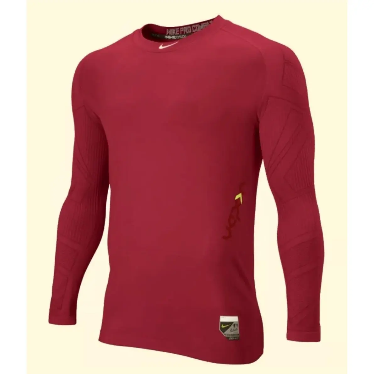 Nike Pro Vapor Hyperwarm Fitted Red Baseball Softball L/s Shirt Mens Sz S