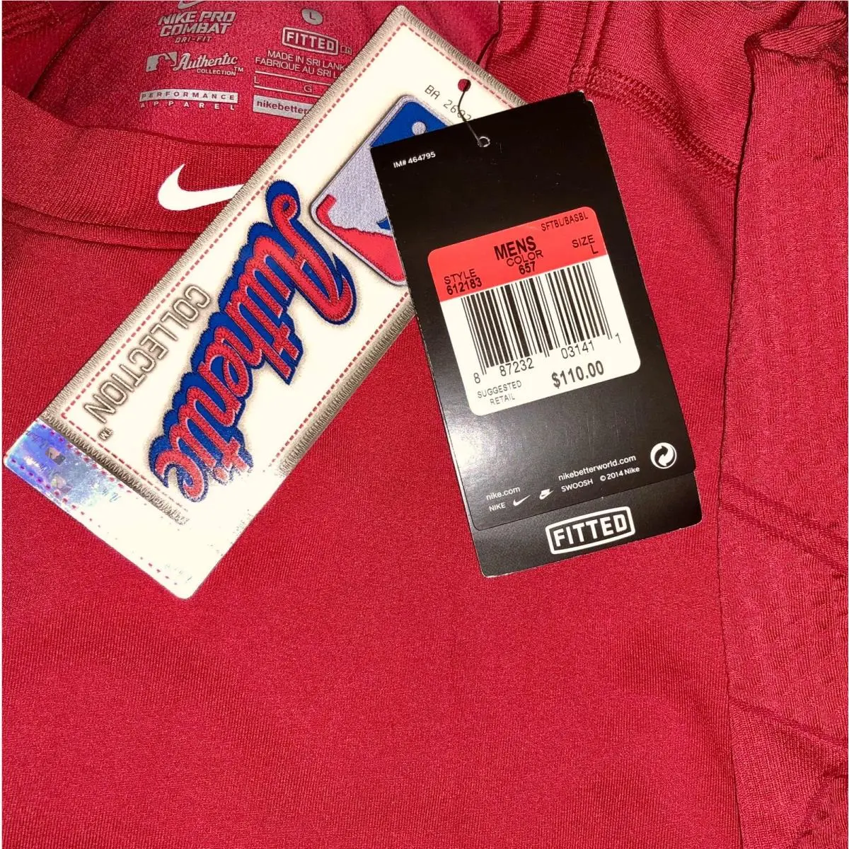 Nike clothing - NIKE Pro Vapor HyperWarm Fitted - 612183 - Red 10