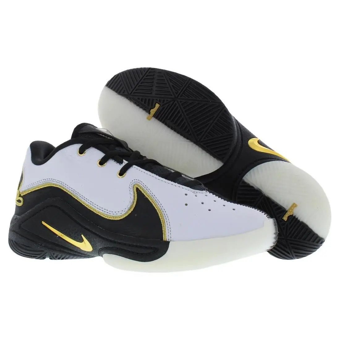 Nike Lebron Xxii Split GS Boys Shoes - White/Black/Metallic Gold, Main: Black