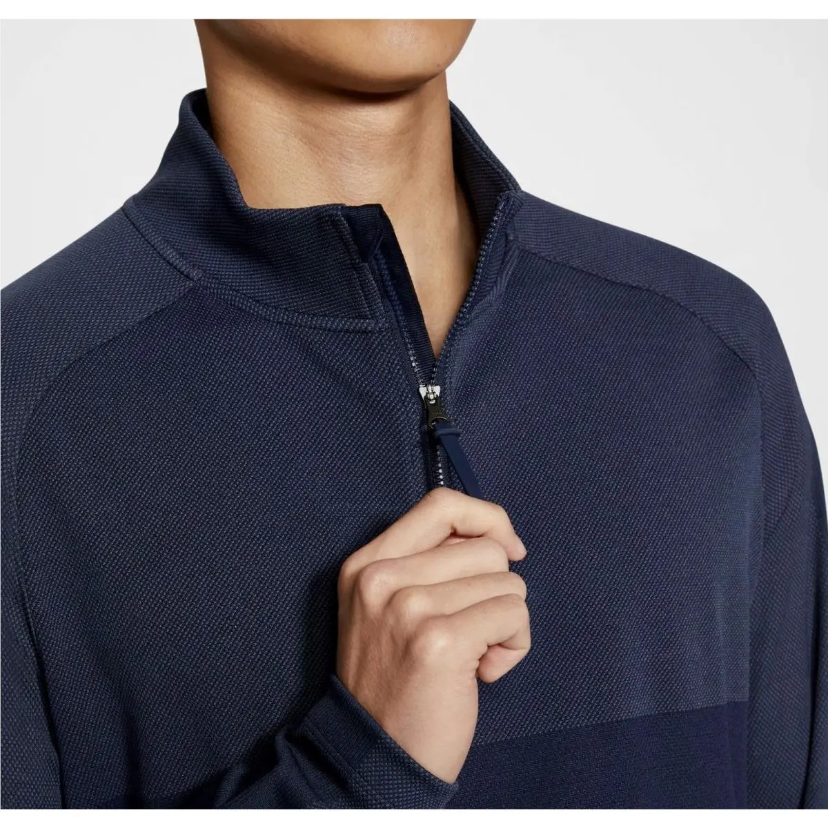 Nike clothing - NIKE Dri Fit Vapor 1/2 Zip Golf Pullover Obsidian Blue L/S Shirt - CU9828 - Blue 10