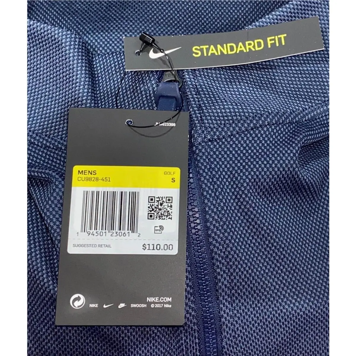 Nike clothing - NIKE Dri Fit Vapor 1/2 Zip Golf Pullover Obsidian Blue L/S Shirt - CU9828 - Blue 16
