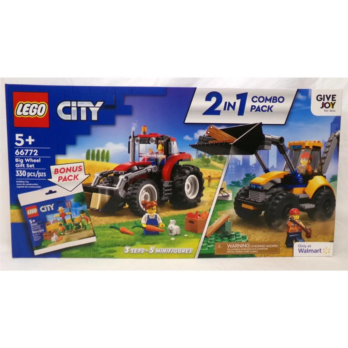 2023 Lego City 66772 Big Wheel Gift Set 330 Piece Set 2-in-1 Combo Pack