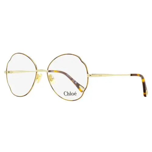 Chloe Scalloped Oval Eyeglasses CH0097O 004 Havana/gold 53mm