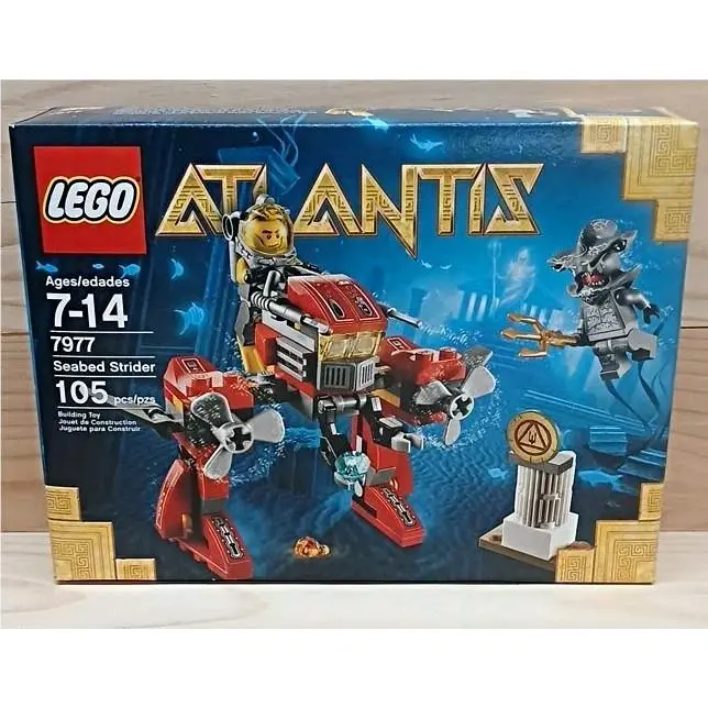 Lego Atlantis 7977 Seabed Strider Complete Set 105 Pcs Box Ages 7-14 Mint Box