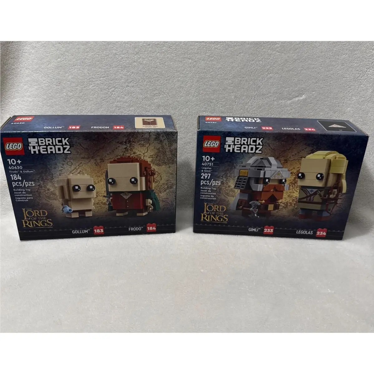 Lord Of The Rings Lego Brickheadz Legolas/gimli Frodo/gollum : 40751 40630