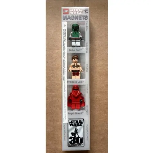 Lego Star Wars Minifig Magnet Set Boba Fett Slave Princess Leia Royal Guard