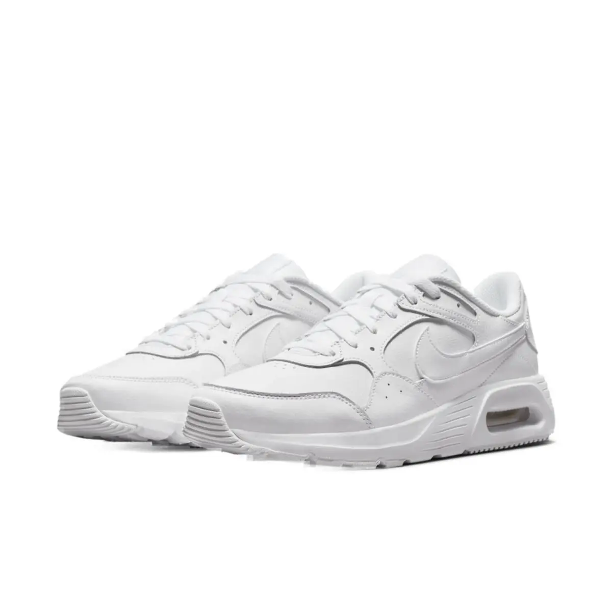 Men`s Nike Air Max SC Leather DH9636 101 Triple White Sneakers Multisize