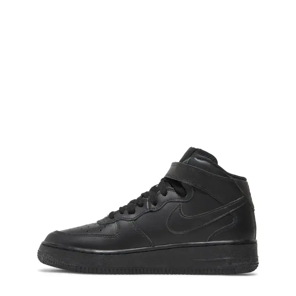 Nike shoes - Nike Air Force 1 Mid (GS) Black - 314195-004 - Black 3