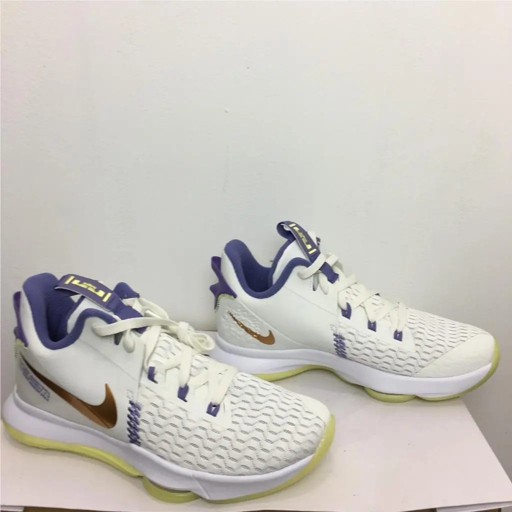 Nike Lebron Witness V White Metallic Bronze Purple CQ9380-102 Mens Shoes 9.5 10