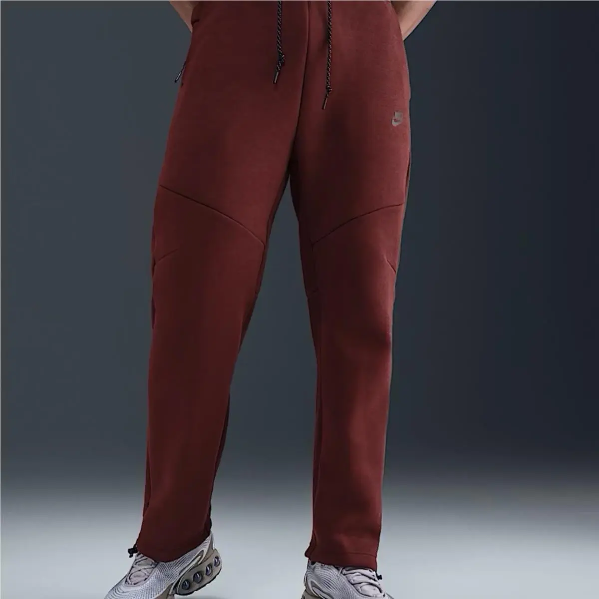 Nike Tech Fleece Open-hem Pants Men’s Medium IM0697-619 Dark Team Red