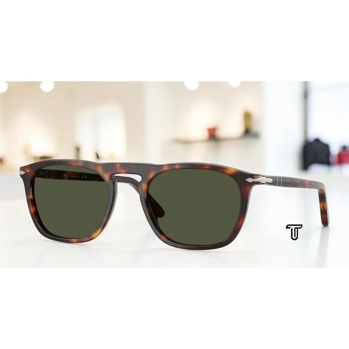 PO3391S 24 31 Gae Havana Green 55 mm Unisex Sunglasses by Persol