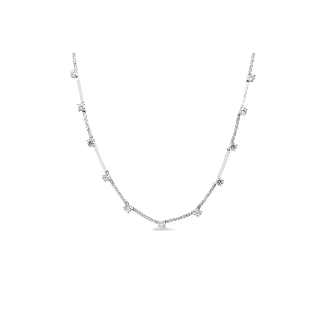 Sparkling Pave Collier Bars Necklace 390059C01-45 by Pandora