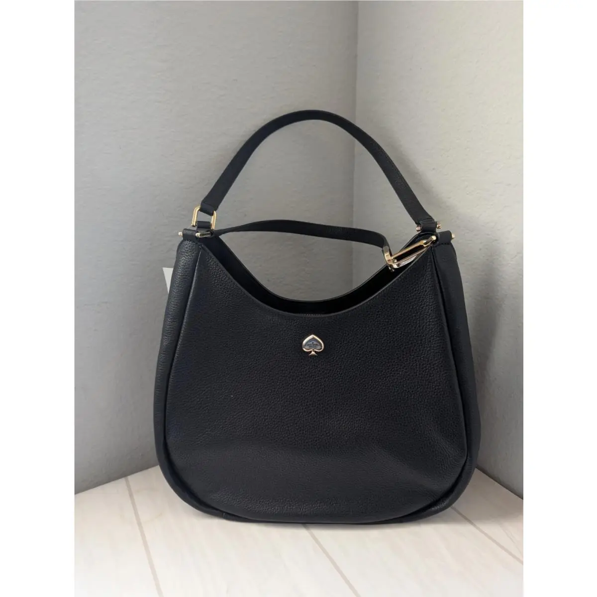 KL804 Kayla Large Triple Compartment Shoulder Bag Black by Kate Spade