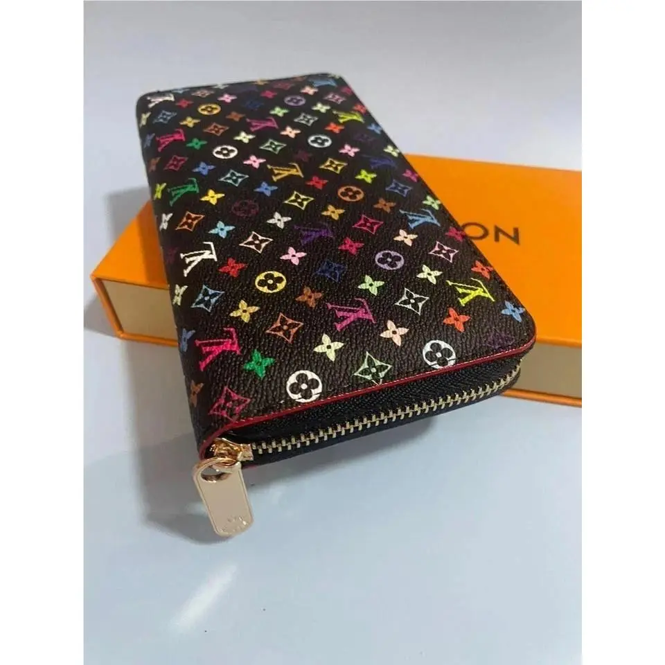 Monogram Multicolor Zippyzip Around Long Wallet Black Box by Louis Vuitton