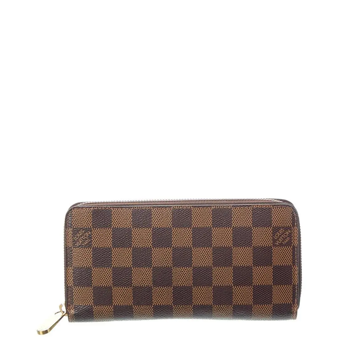 Brown Damier Ebene Zippy Wallet Nm Pre-loved Women`s by Louis Vuitton
