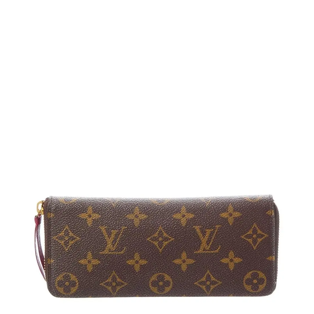 Brown Monogram Canvas Clemence Wallet Pre-loved by Louis Vuitton