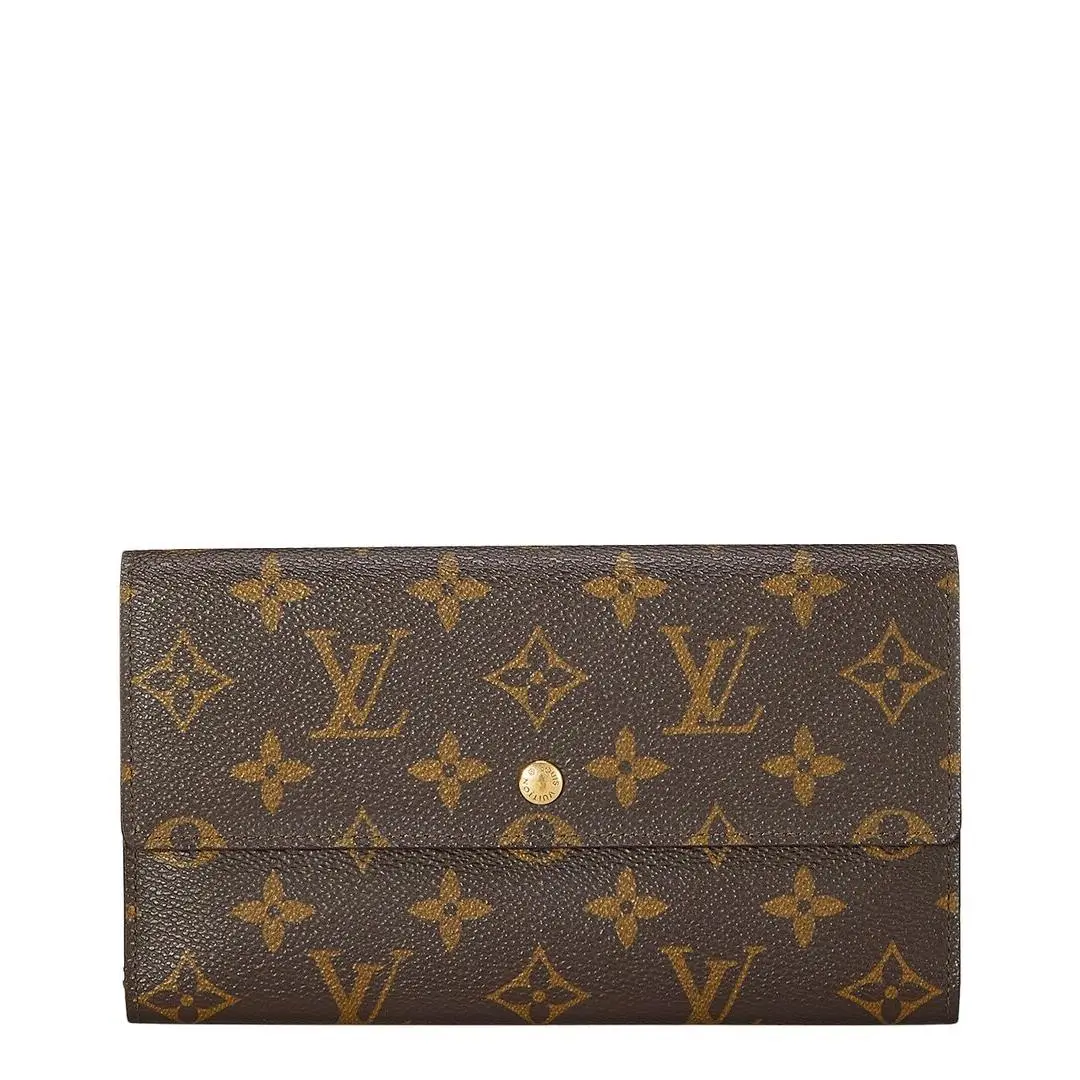 Brown Monogram Coated Canvas Porte Tresor International by Louis Vuitton