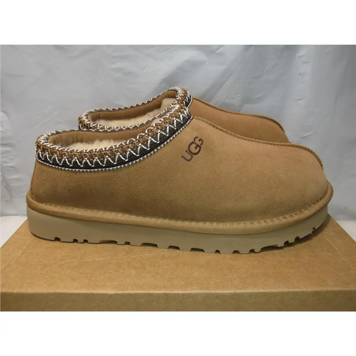 Ugg Womens Tasman II Chestnut Womens Shoes Suede Wool Slippers w Box SZ 10 J25K