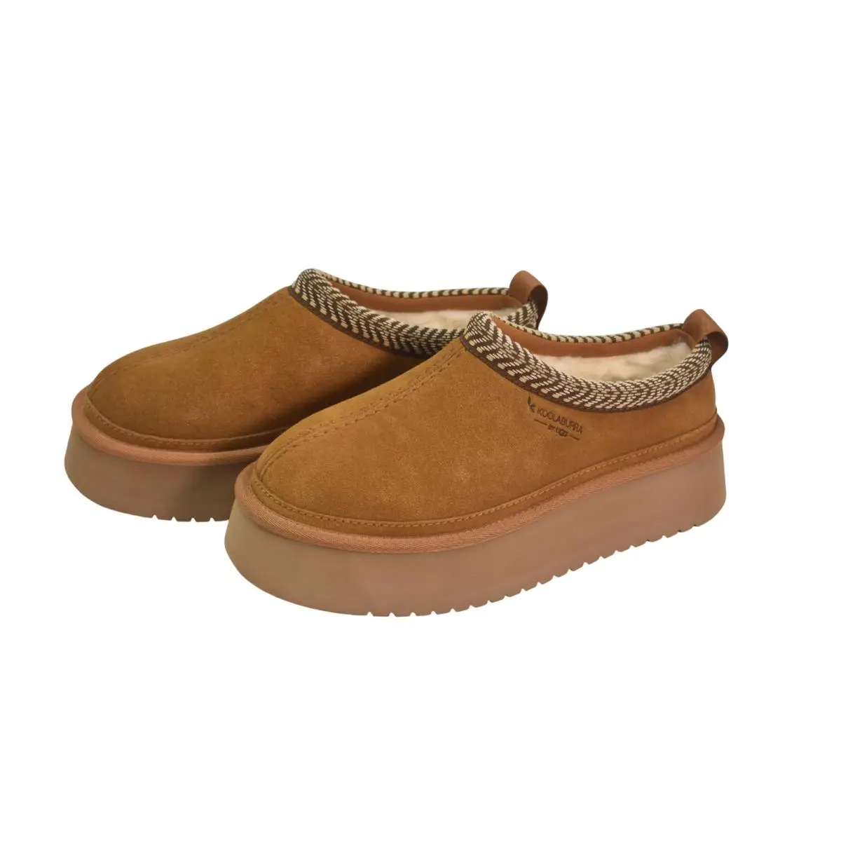 Koolaburra By Ugg Burree Platform Shoes Womens Size 7 Brown Suede Slippers Cozy