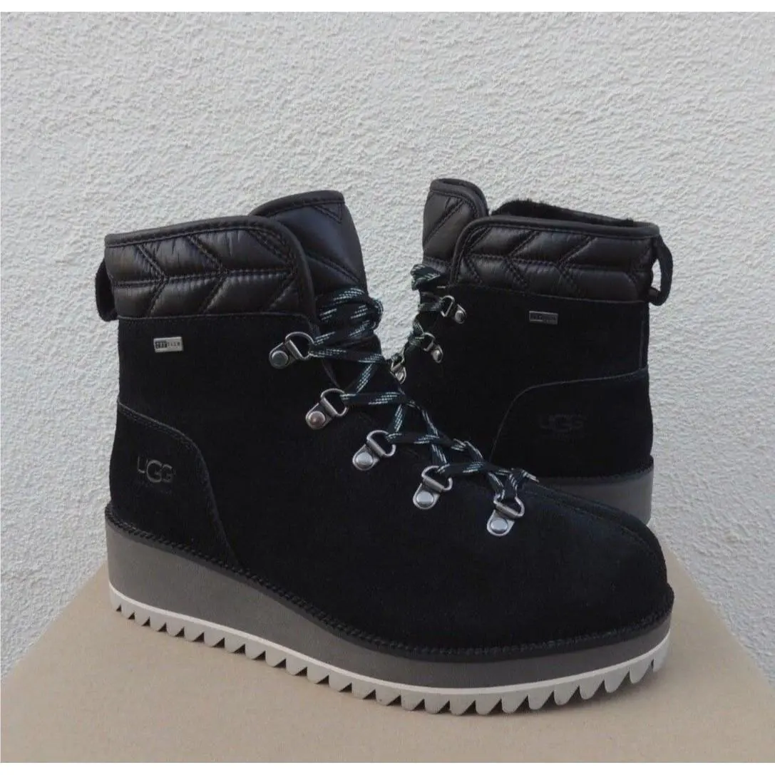 Ugg Birch Lace-up Waterproof Suede/ Sheepwool Wedge Boots US 9/ Eur 40