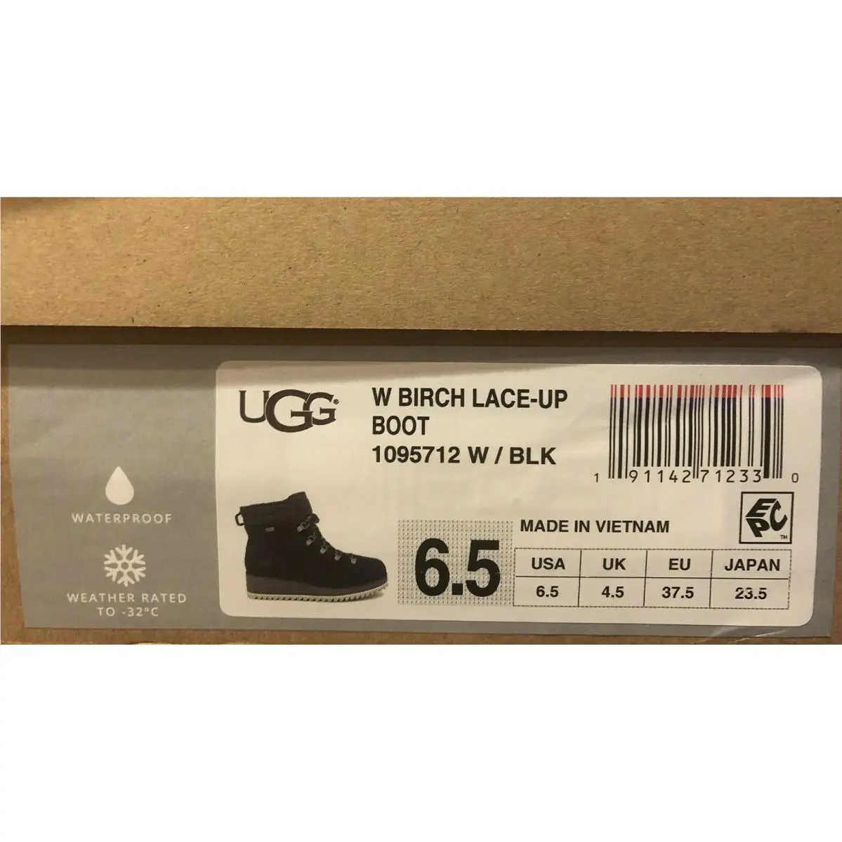 UGG shoes - UGG Birch Lace-up - Birch - Black (UPC: 191142712330) 6