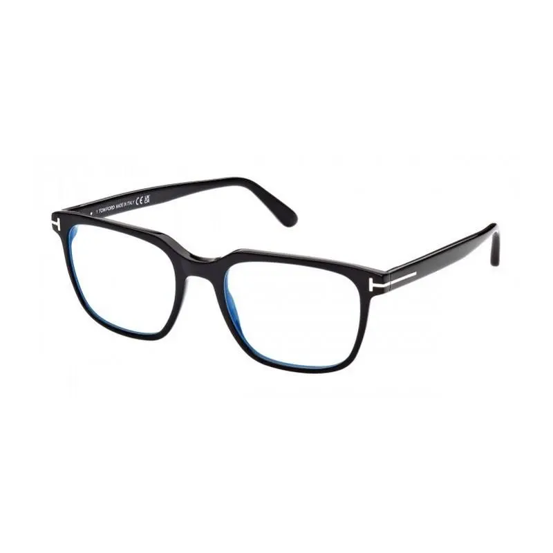 FT5818-B 001 Shiny Black/blue Block 53mm Eyeglasses by Tom Ford