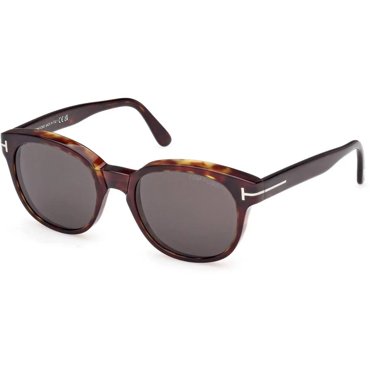 FT1180 52A Mert Havana Acetate Round Sunglasses 53-20-145 by Tom Ford