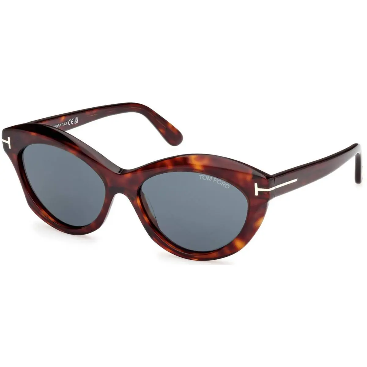Tom Ford FT1111 54V Toni Red Havana Acetate Oval Sunglasses 55-16-140