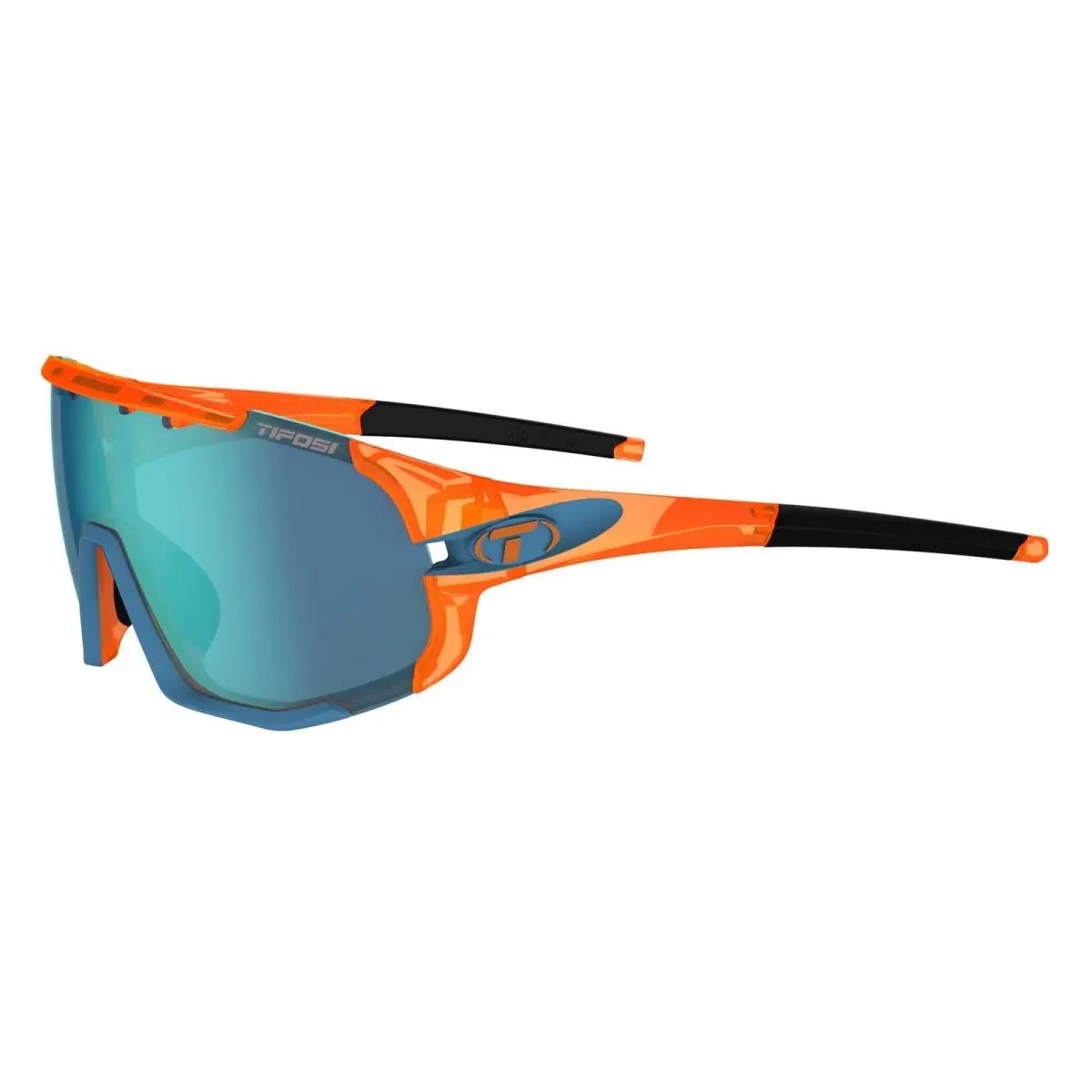 Tifosi Optics Sledge Sunglasses Crystal Orange Clarion Blue/ac Red/clear