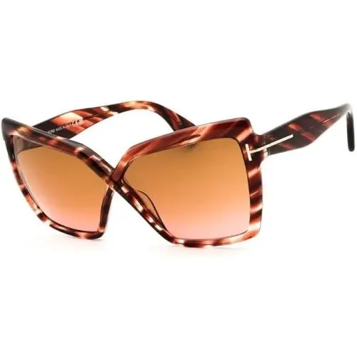 Sunglasses w TF Case - FT1195 Fiore 54F - Red Havana/ Bronze Fade by Tom Ford