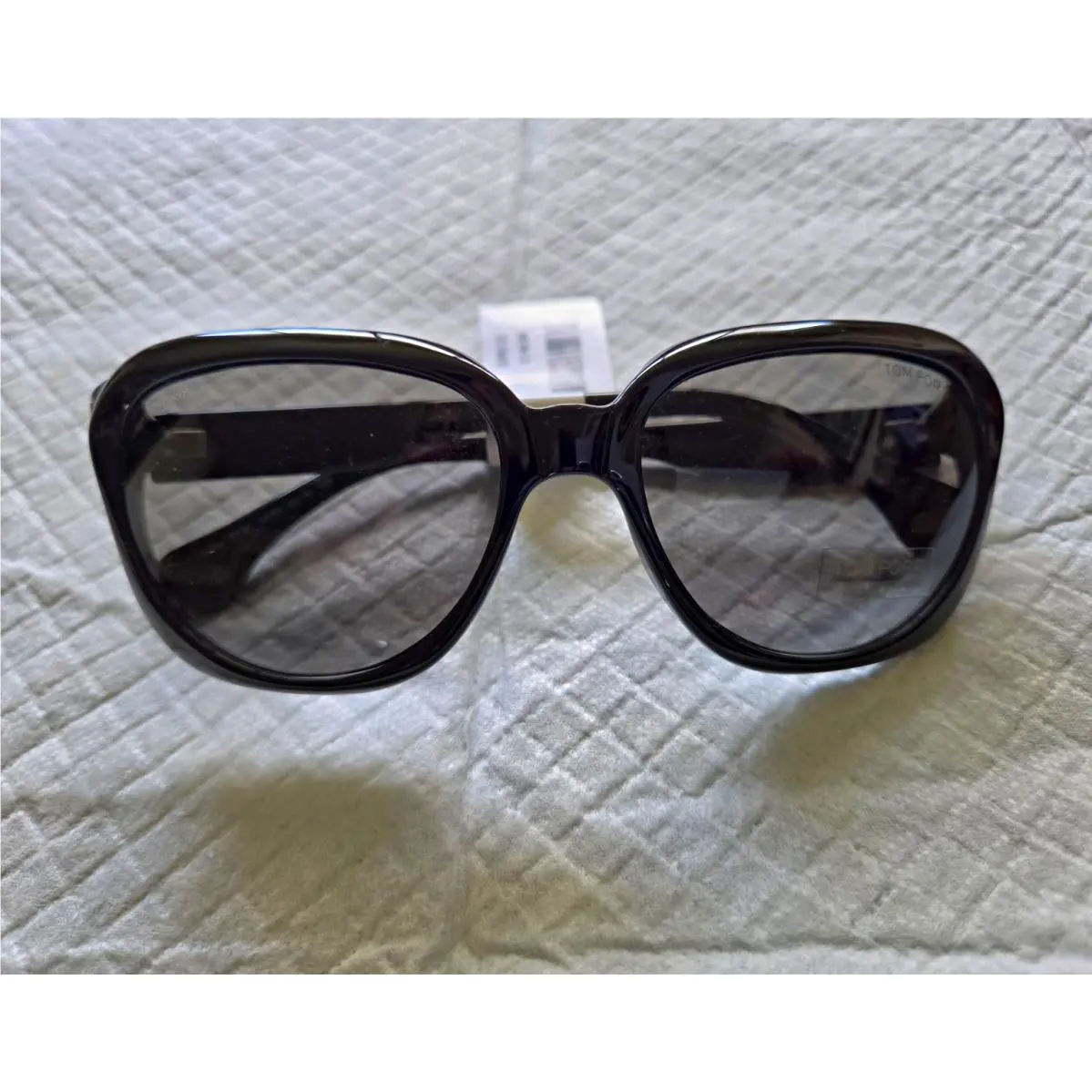 Chase TF68 Oversized Designer Sunglasses Black/gray Tinted 135mm by Tom Ford