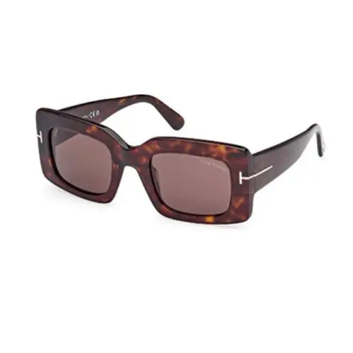 Tom Ford FT1188 Brigitta 52E Dark Havana/ Brown Rectangular Women`s Sunglasses