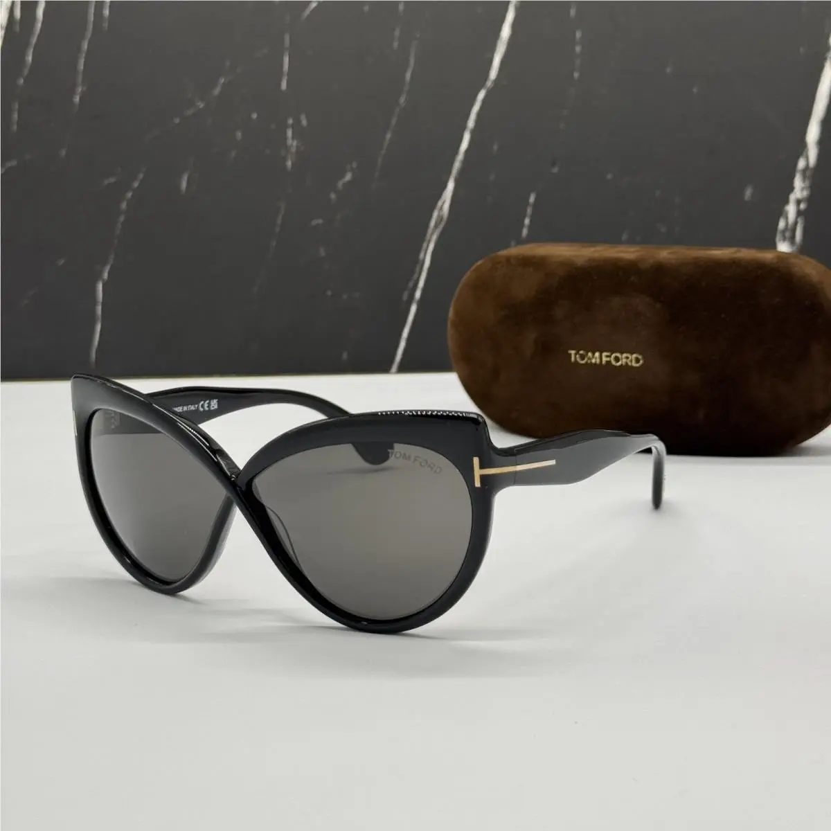 Beatrice TF1196 01A Black/gray Women Butterfly Sunglasses FT1196 by Tom Ford