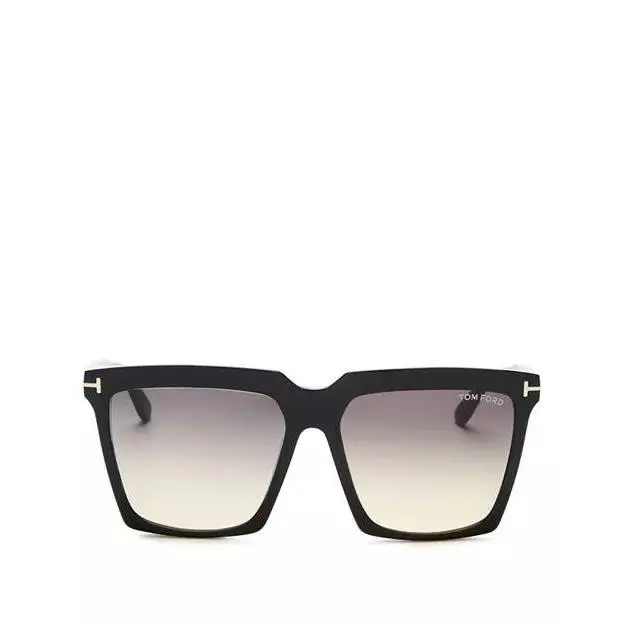 FT0764 Sabrina-02 Geometric Sunglasses Shiny Black UV Protection by Tom Ford