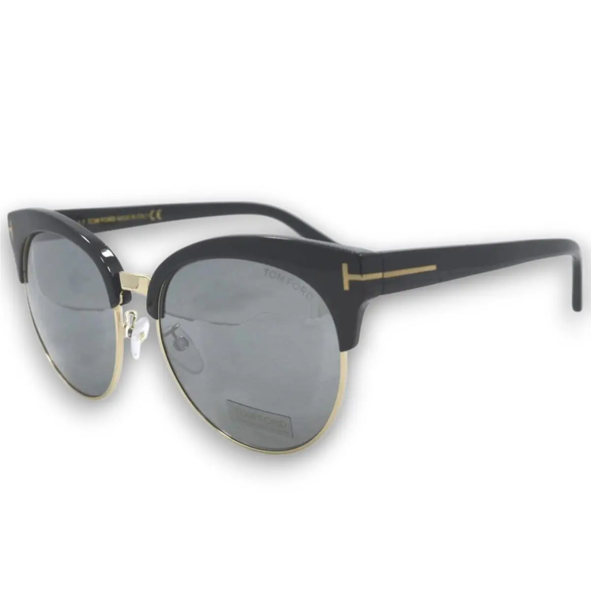 FT TF481-D 01C Cat Eye Gold Shiny Black/smoke Sunglasses by Tom Ford