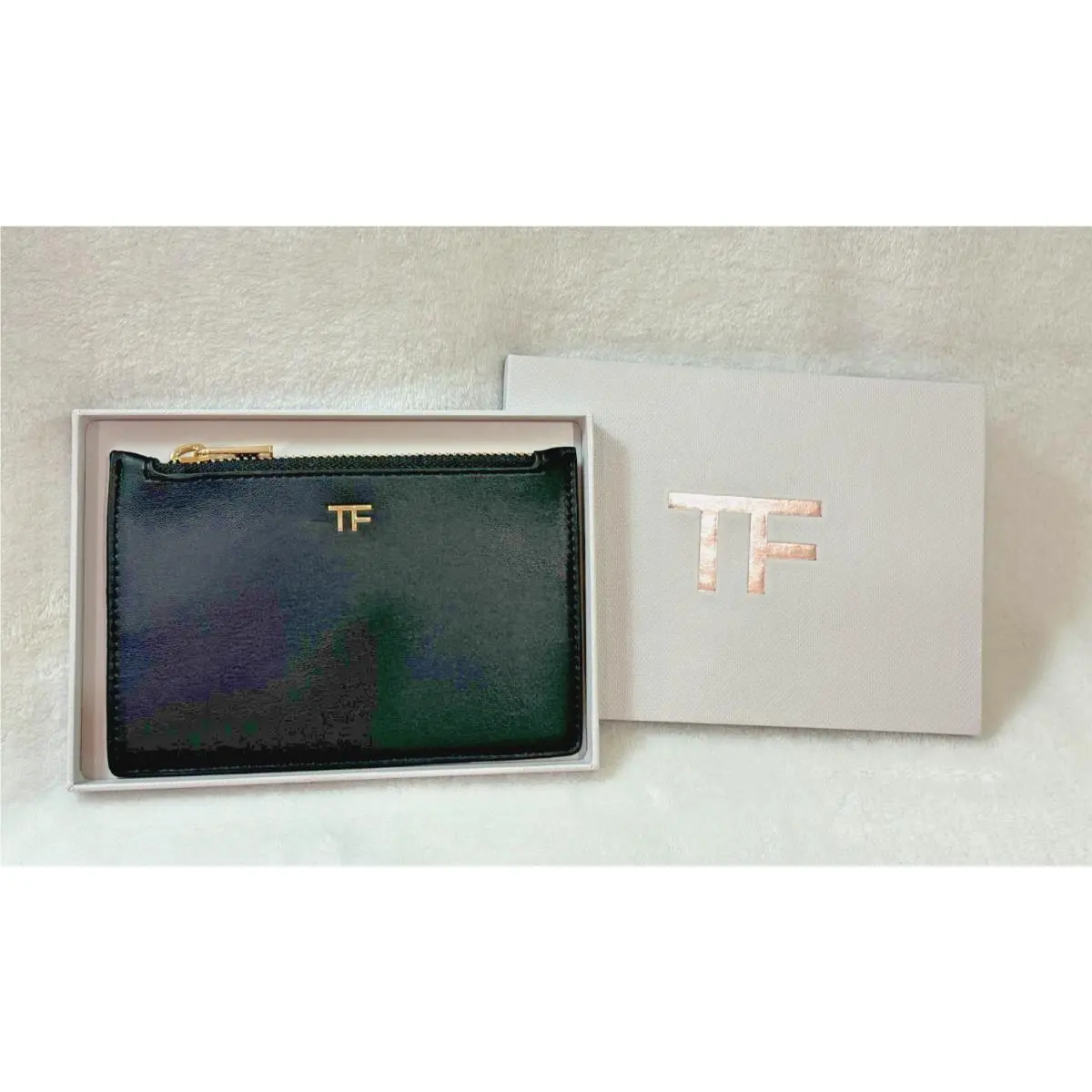 - Black Small Leather Pouch - Gwp Item - 6 x 4 - Gold Accents by Tom Ford
