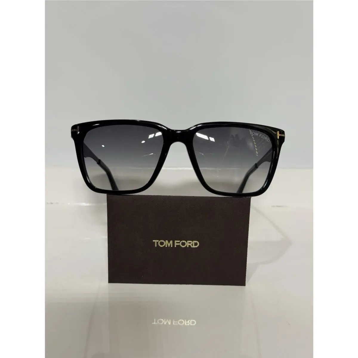 Garrett TF862 01B Black Square Acetate Gradient Tint Sunglasses 54mm by Tom Ford