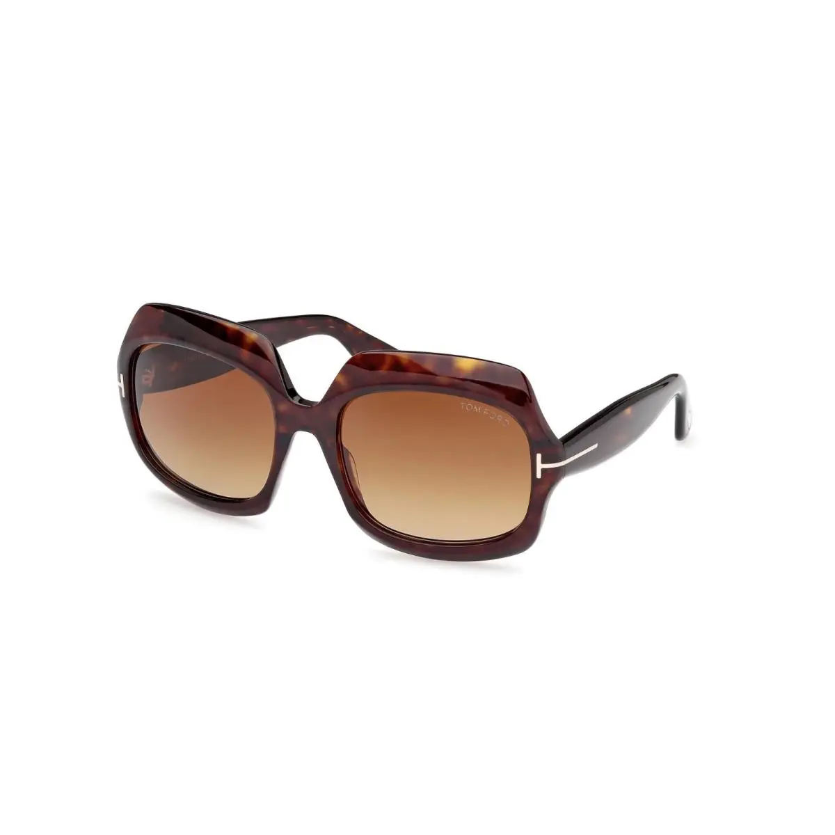Sunglasses w TF Case- FT1155 Ren 52F - Dark Havana/brown Gradient by Tom Ford