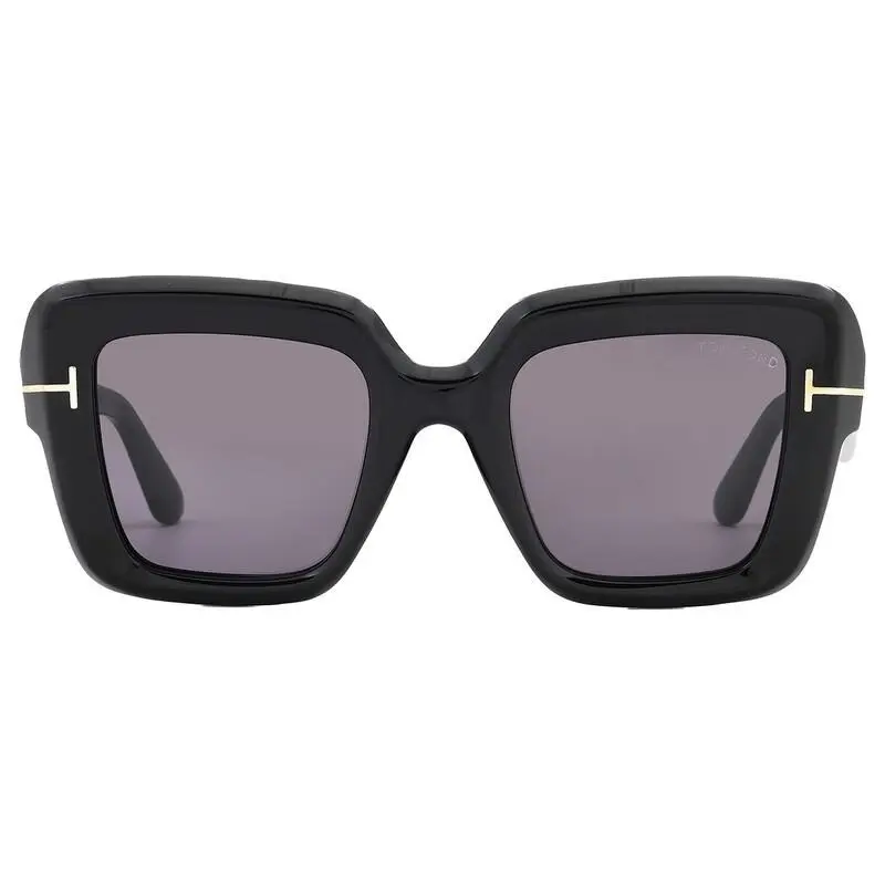 Tom Ford Esme Smoke Square Ladies Sunglasses FT1157 01A