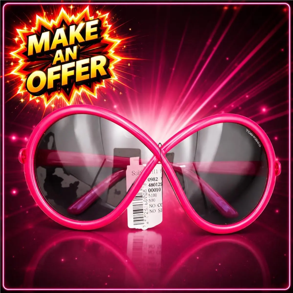 Jada TF1070 75Y Sunglasses Fuchsia Violet 68mm Italy Saks Case Tag by Tom Ford