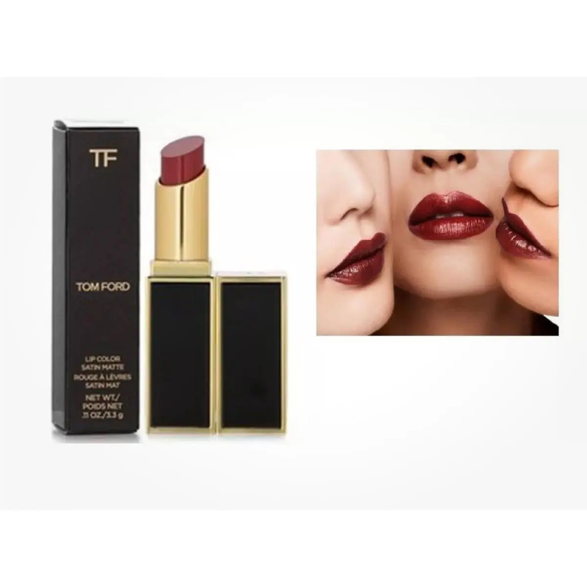 Lip Color Satin Matte Lipstick 27 Shameless 0.11 oz by Tom Ford