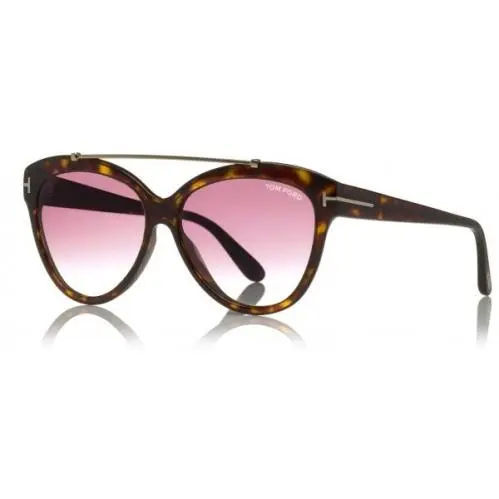 FT TF0518 52Z Cat Eye Dark Havana/purple 58 mm Sunglasses by Tom Ford