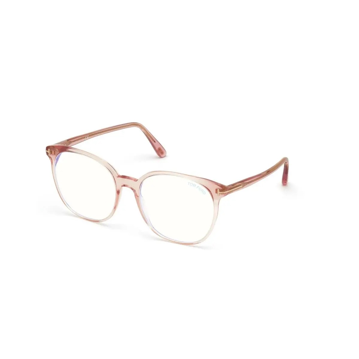 Women`s 55 mm Shiny Transparent Blush Eyeglasses FT5671-F-B-55-072 by Tom Ford