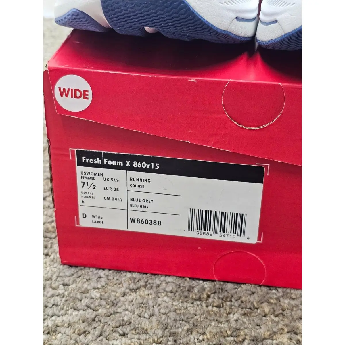 New Balance shoes - Fresh Foam X 860v15 - Fresh Foam - W86038B - Blue Grey (UPC: 198689547104) 0