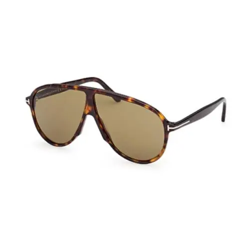 Tom Ford FT1211 Vladimir 52N Dark Havana/green Soft Square Men`s Sunglasses